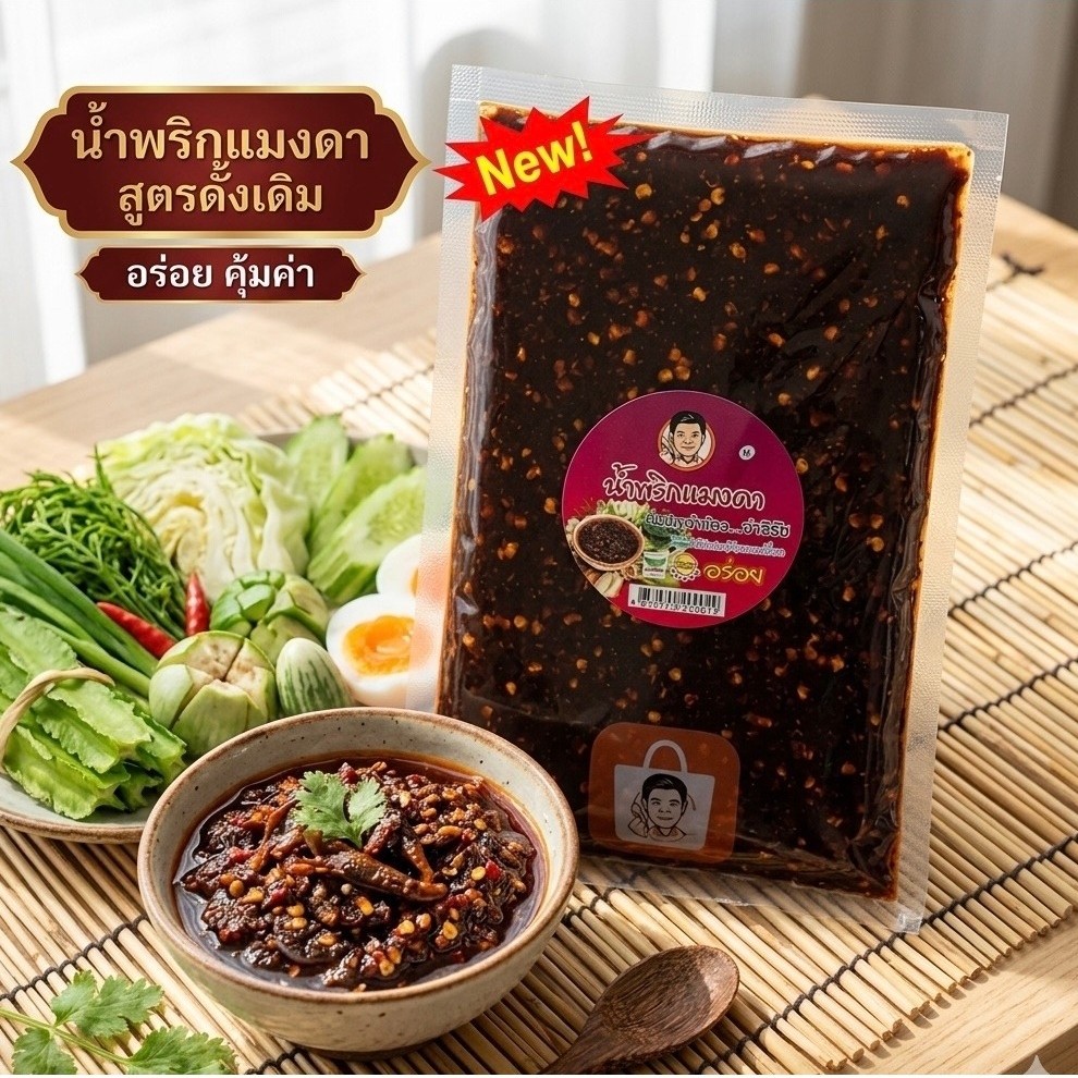 จ่าวิรัช น้ำพริกแมงดา (500กรัม)