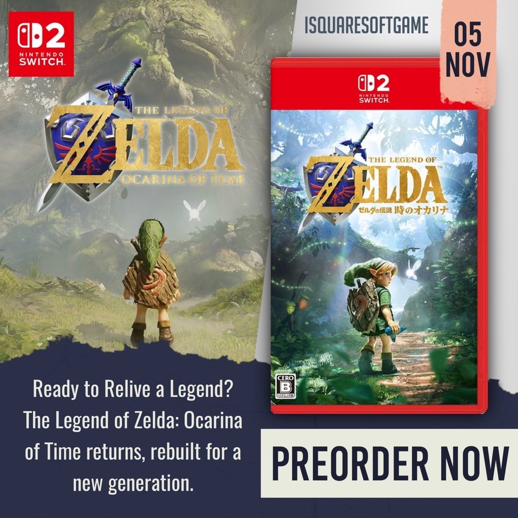 PREORDER - - The Legend of Zelda: Ocarina of Time for Nintendo Switch 2