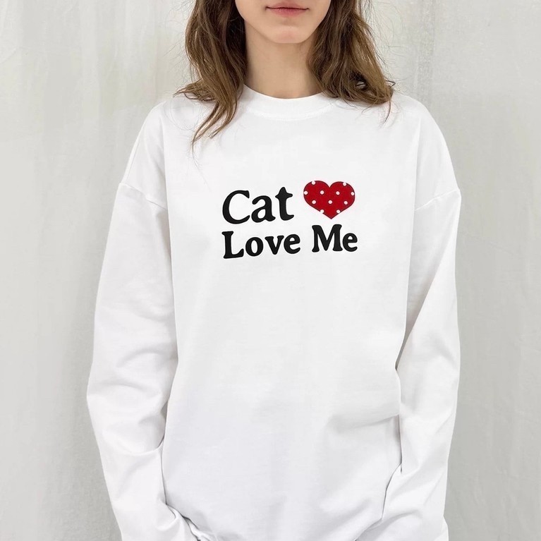 พร้อมส่ง TWOHANDHII CAT LOVE ME TOP