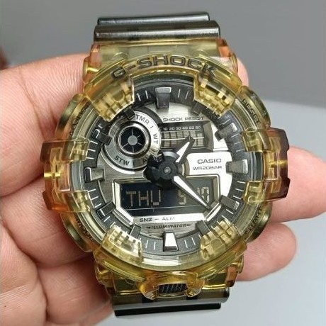 G Shock GA-700SK มือสองของแท้ สภาพเดิมๆ ระบบปกติ จอสวยใส กรอบสายยังสวยอยู่ตามรูป ไฟติด เสียงมี