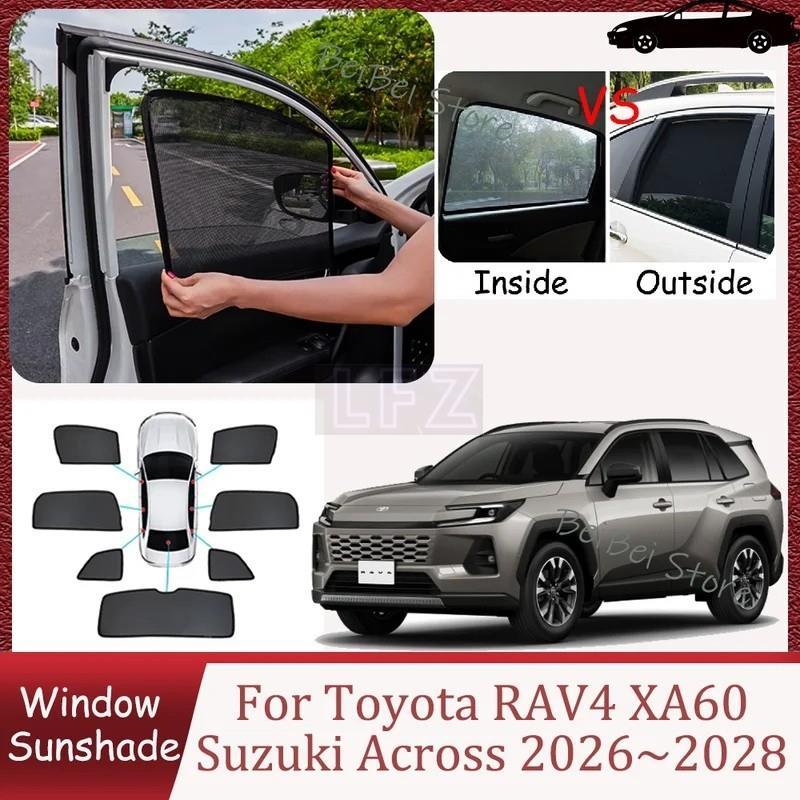 สําหรับ Toyota RAV4 XA60 Suzuki Across 2026 ~ 2028 2027 รถตาข่ายแม่เหล็กความเป็นส่วนตัวบังแดดหน้าต่า