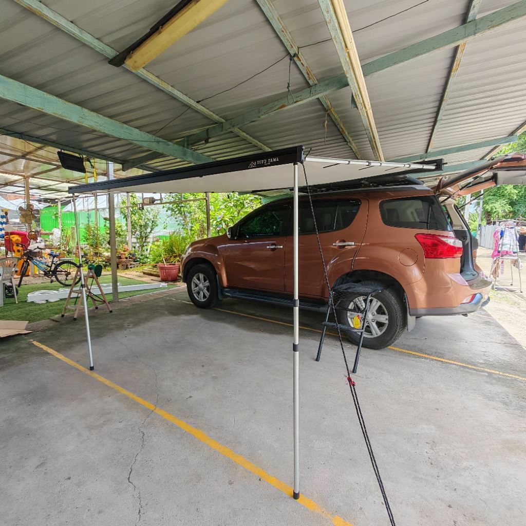 YufuYama Awning กันสาดข้างรถ semi auto กางเก็บง่ายๆ ใน1นาที