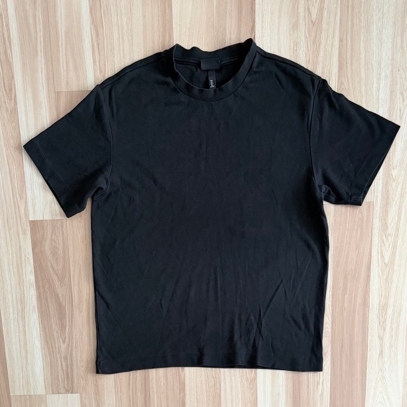 h&m man t shirt ดำ L
