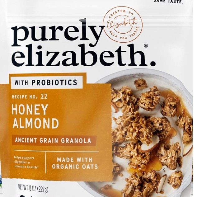 Purely Elizabeth Granola, Made with Organic Oats and Ancient Grains, Gluten-Free, Non-GMO (8 oz bag)