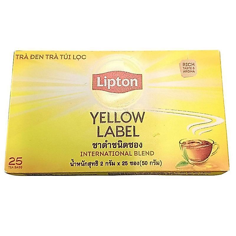 ลิปตันชาผง 2กรัม แพค 25 ซอง Lipton Yellow Label Tea 2g. Pack25