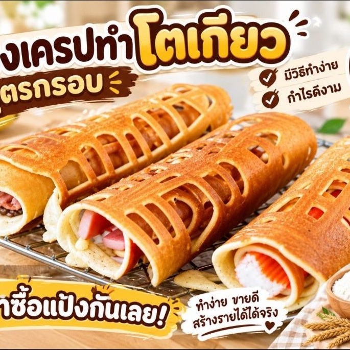 แป้งโตเกียวกรอบ นน.1.05 กิโลกรัม สูตรกรอบมาก เป็นแป้งเครปที่ทำโตเกียวได้นะคะ