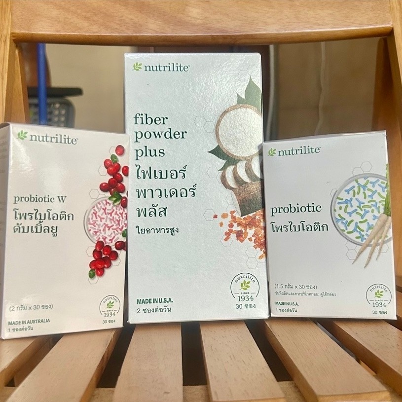 NUTRILITE นิวทริไลท์ โพไบโอติก โพไบโอติกดับเบิ้ลยู-นิวทริไลท์ ไฟเบอร์ พาวเดอร์30 ซอง