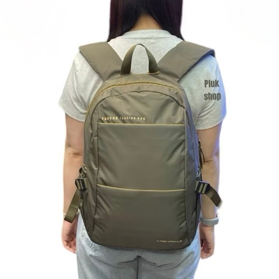 กระเป๋าเป้สะพายหลังใบใหญ่ FOUVOR รหัส 2538 -28 ผ้าไนลอน ผ้า2ชั้น ขนาด 30x44x12cm กระเป๋าใส่แล็ปท็อป