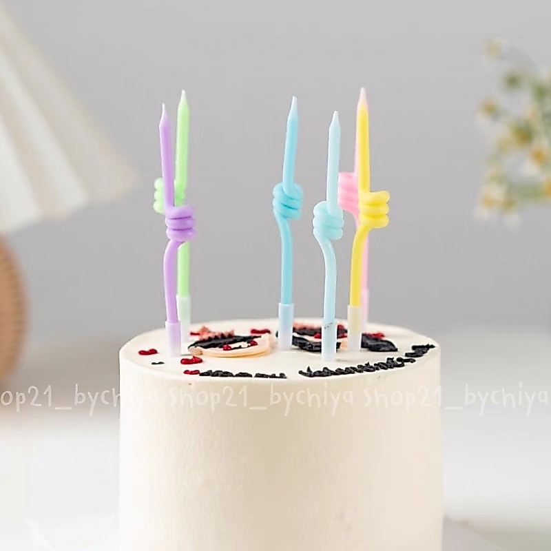 SHOP21 • เทียนตกแต่ง แบบเกลียว  เทียนปักเค้ก เทียนวันเกิด