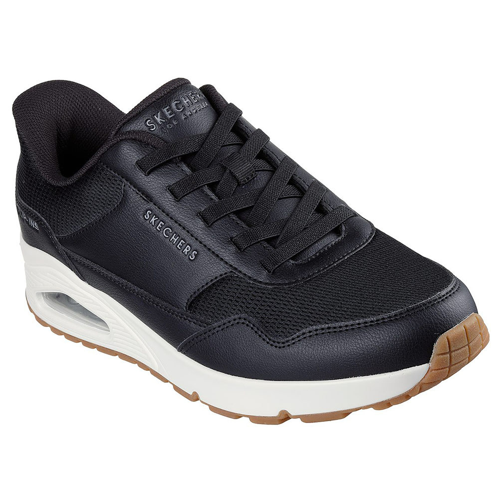 Skechers สเก็ตเชอร์ส รองเท้าผู้ชาย Men Slip-Ins Street Uno Banksia Shoes - 183022-BLK Air-Cooled Memory Foam — صورة 4