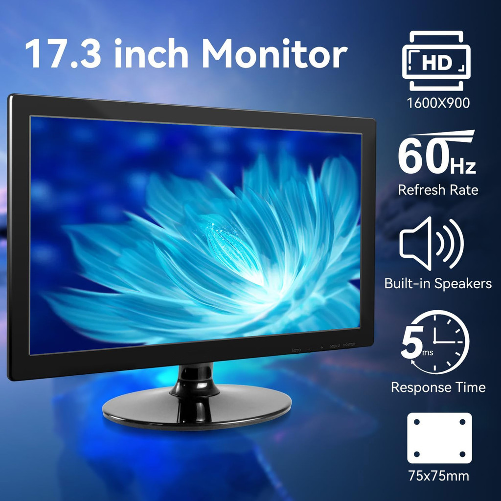 Potitzca10/13.3/15.6/17.3 จอ LCD สี HDMI VGA  จอแสดงผลสําหรับรถยนต์รองรับหลายอุปกรณ์รับประกัน 3 ปี