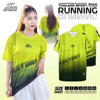 SC Sports เสื้อกีฬา เสื้อพิมพ์ลาย Run04-หลากสี งานจริงสวย สีสด หนา145g นุ่มลื่นใส่สบาย