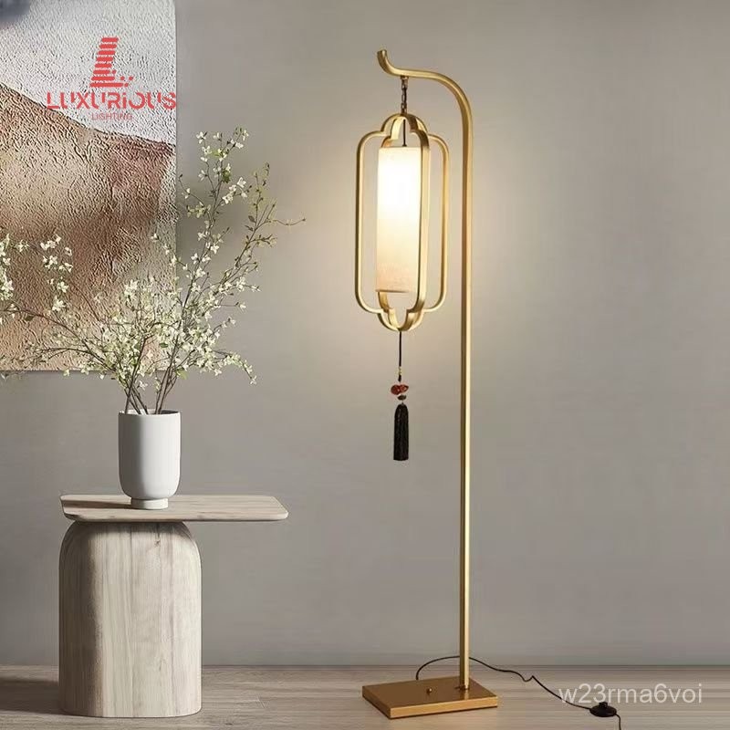 Zhongshan Mingsu New Chinese Zen Style Bedroom Chinese Decoration Tea Room Vintage Floor Candle Hold