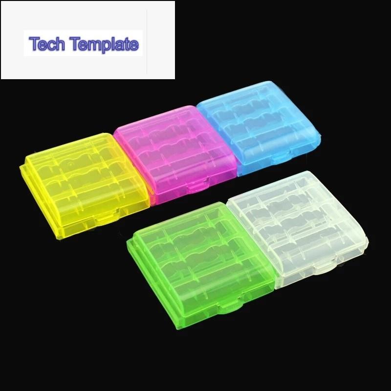 กล่องพลาสติกใส่ถ่าน 4 Aa Aaa Bahan Plastik Keras Warna 14500 10440 Inventor.Th