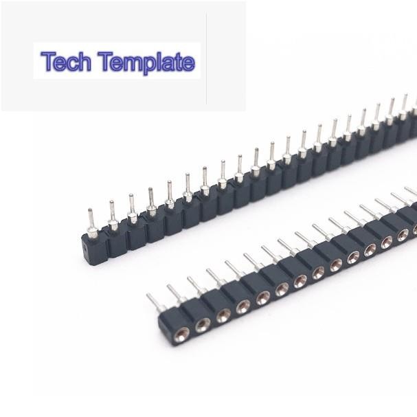 10 ชิ้น 2 . 54 มม. Female Header Tin Single Row 40 Pin 0 . 1 " Female Header 2 . 54 มม. 1x40 P Round