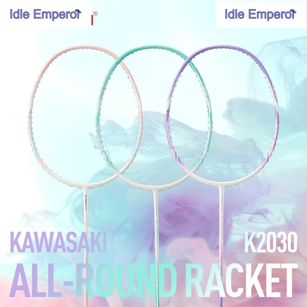 KAWASAKI ไม้แบดมินตันคาวาซากิ K2030 5U 18-30LBS เหมาะสําหรับผู้เล่น Fessional คาร์บอนไฟเบอร์ Super L