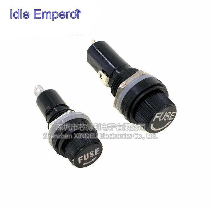 สีดํา FUSE FUSE Holder หลอดแก้ว 5 * 20 6X30MM FUSE Holder FUSE 2CM