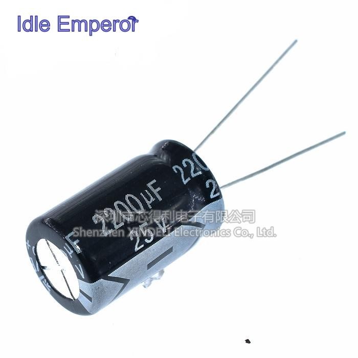 25v 2200UF In-Line Electrolytic Capacitor 13 * 21 มม. 2200UF 25V 13X20 มม.In-Line อลูมิเนียม Electro