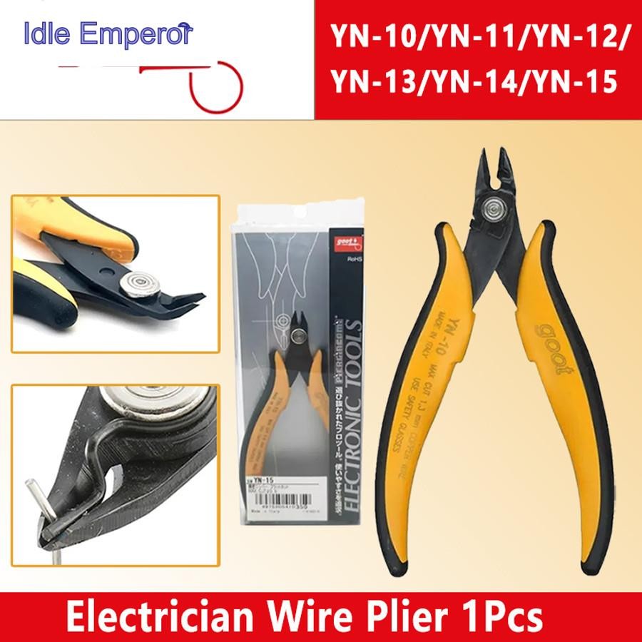 GOOT Precision Plier 1 ชิ้นเส้นทแยงมุมคีมตัดลวดช่างไฟฟ้า Nippers มือเครื่องมือ YN-10/YN-11/YN-12/YN-