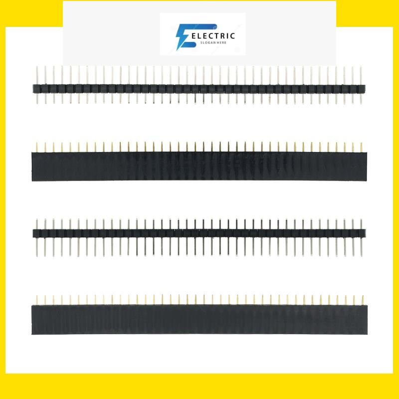 1X40Pin 2.54มม.Single Row Female + 1X40 Male Pin Header อุปกรณ์เชื่อมต่อหัวเสียบ