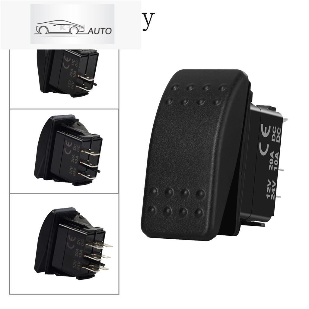 HYS 12V 24V Rocker Switch 2Pin SPST ON OFF / 3Pin SPDT ON OFF ON / 6Pin-DPDT สําหรับรถยนต์เรือรถพ่วง