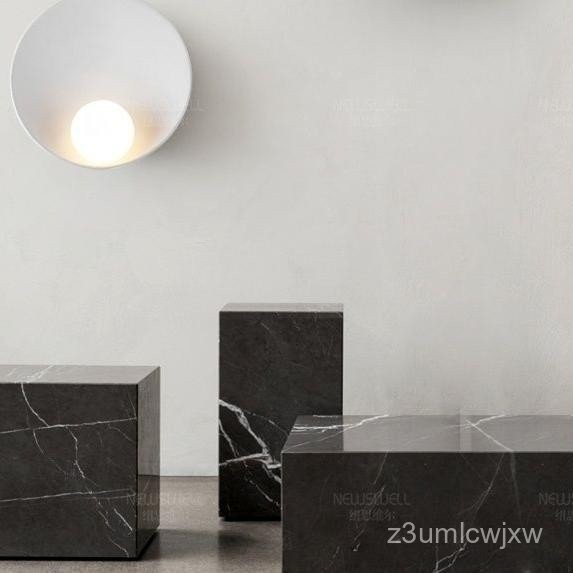 Nordic Light Luxury Minimalist Modern Marble Cube Sofa Side Table Small Coffee Table Corner Table Be