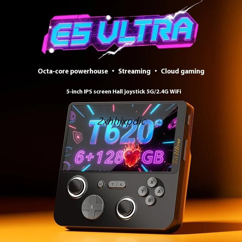 GAMEMT E5 Ultra Android 14 เกมคอนโซล 5 "1280*720 IPS หน้าจอสัมผัส Hall-Effect จอยสติ๊ก Entry-ระดับ P