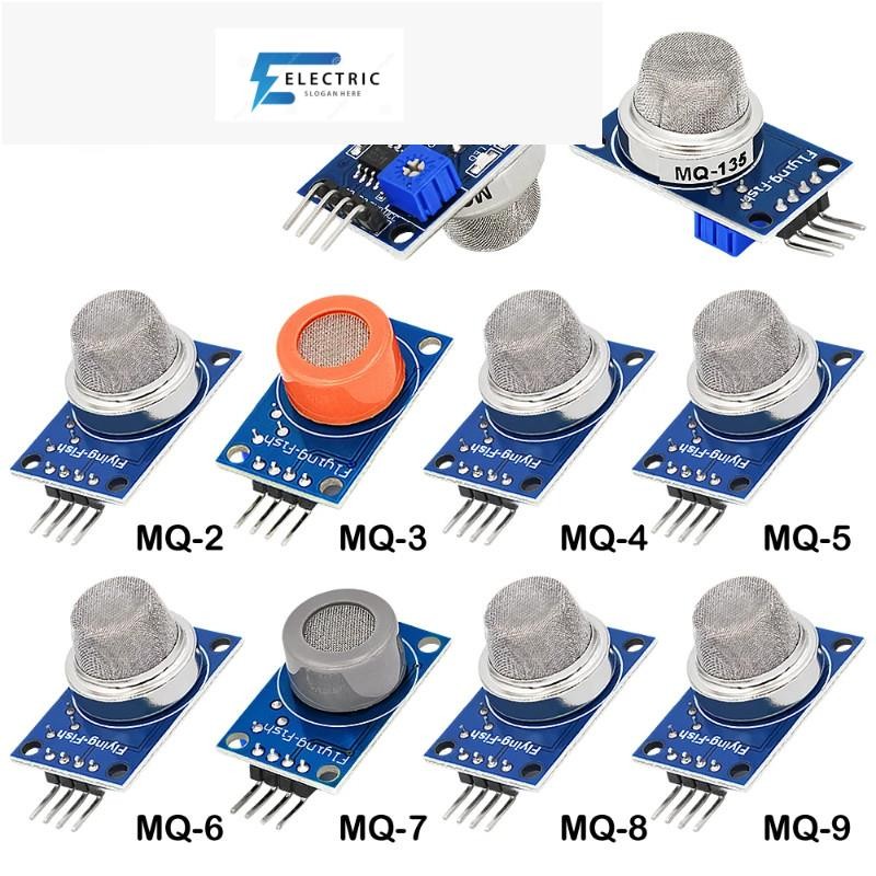Mq-2 MQ-3 MQ-4 MQ-5 MQ-6 MQ-7 MQ-8 MQ-9 MQ-135 การตรวจจับควัน Methane Gas Sensor โมดูลสําหรับ Arduin