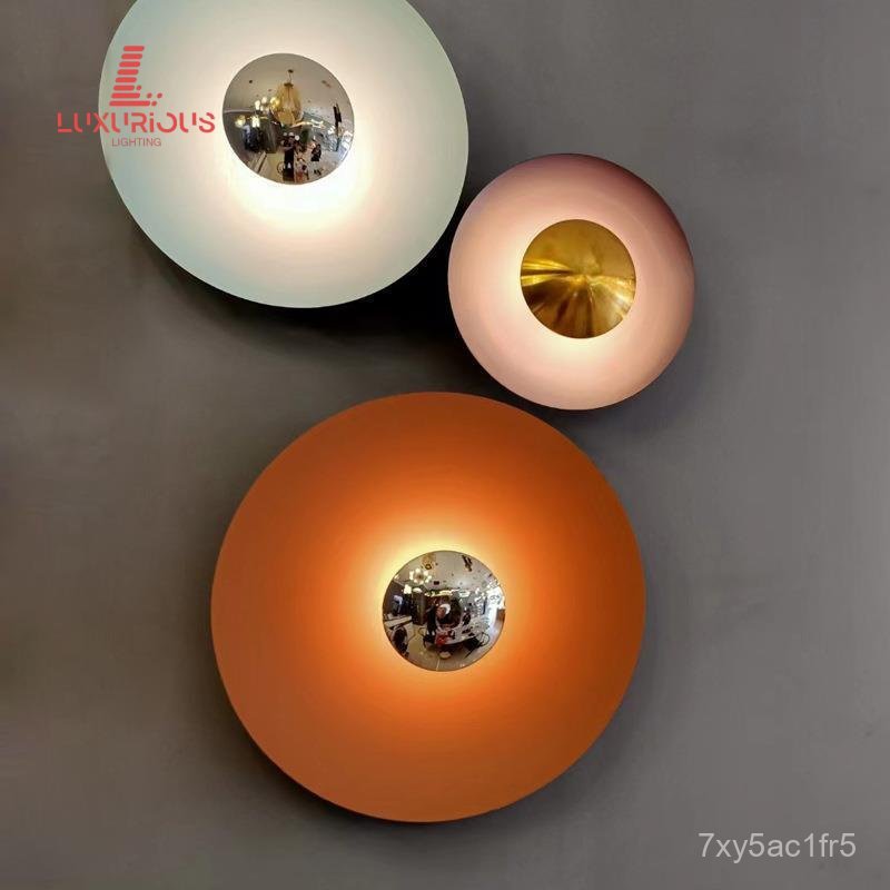 Nordic Designer Model Room Homestay Living Room Dining Room Study Bedroom Bedside Entrance Hallway Creative UFO Wall Lam