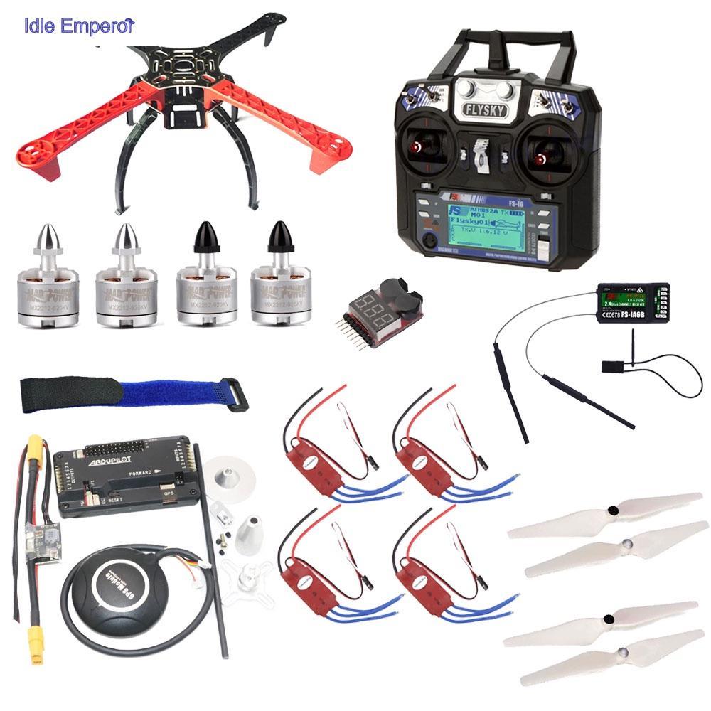 ชุดกรอบควอดคอปเตอร์บังคับ F450 450 มม. พร้อมบอร์ดควบคุม APM2.8 GPS 30A Simonk esc 2212 920kv Flysky 