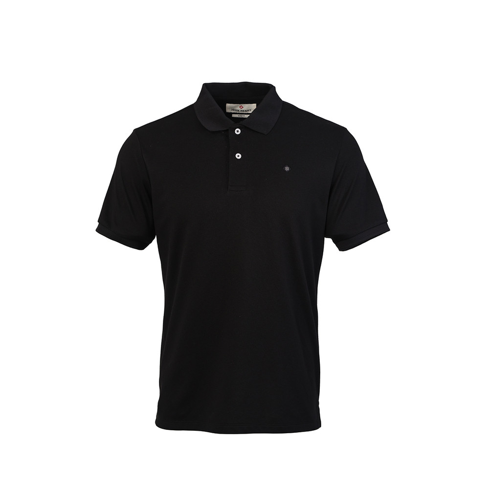 John Henry เสื้อโปโลผู้ชาย ทรงเข้ารูป รุ่น JH F425MPLSM19 - สีดำ