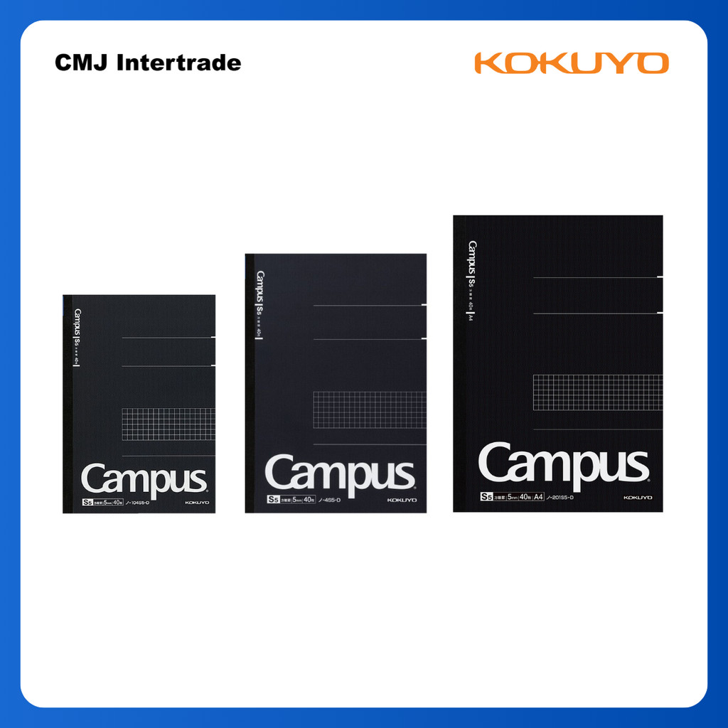 KOKUYO Campus Grid Notebbok สมุดบันทึก เส้นตาราง 5 มม. ขนาด A4, B5 และ A5 ของแท้!!! จากประเทศญี่ปุ่น