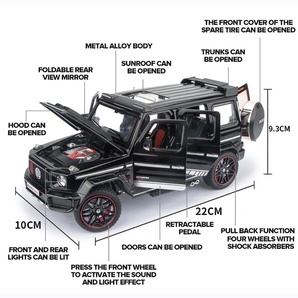 โมเดลรถยนต์ Brabus G800 1:24 ของเล่นสําหรับเด็ก