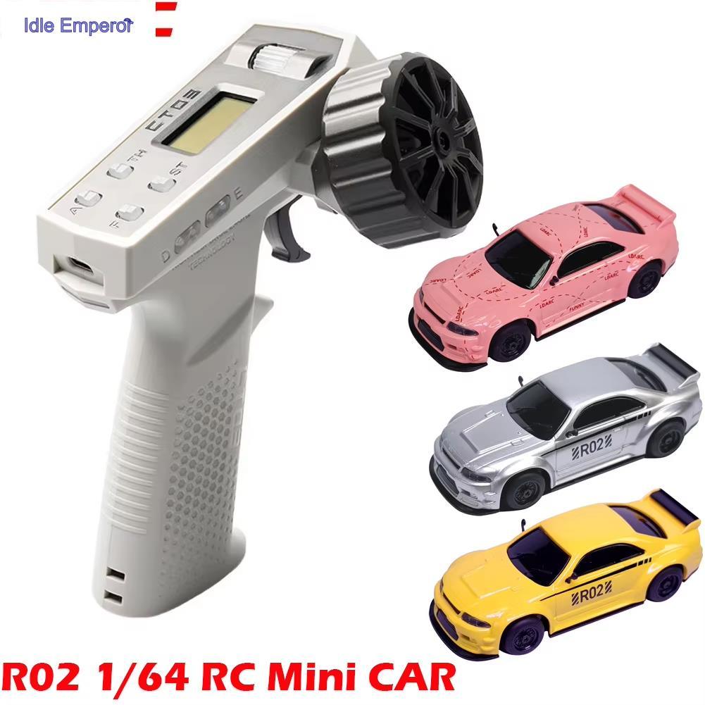LDARC R02 Mini Rc กีฬา 1/64 จําลองไฟฟ้ารีโมทคอนโทรลรุ่นรถโต๊ะ RTR 2.4G ผู้ใหญ่ของเล่นเด็กของขวัญ