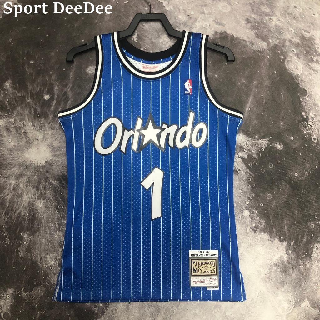 Hot Press Authentic Jersey Mens Orlando Magic Penny Hardaway 1994-95 Mitchell Ness Blue ไม้เนื้อแข็ง