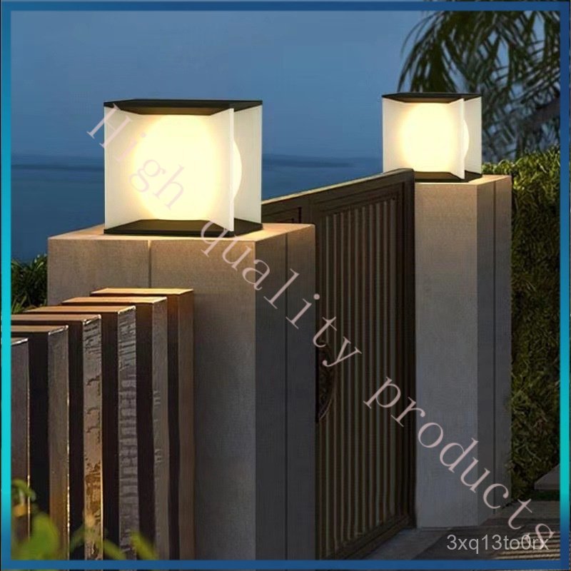 Outdoor Pillar Light Solar Garden Light Waterproof Wall Light Pillar Light Gate Light Villa Pillar L