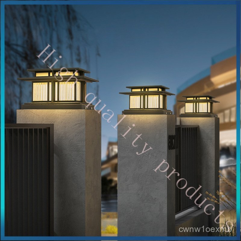 Solar Pillar Light Villa Fence Light Gate Pillar Light Outdoor Waterproof Courtyard Wall Light 1HN7
