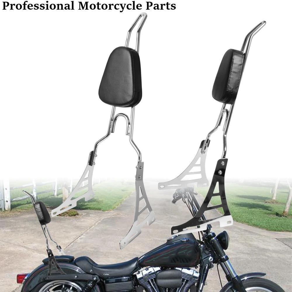 ชุดพนักพิงหลังรถจักรยานยนต์ สีดํา สําหรับ Harley Sportster XL883C XL883R XL1200R XL1200C XL1200S 200