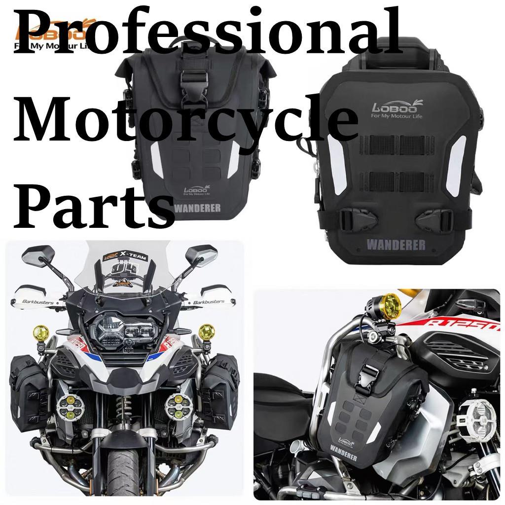 Lobo motorcycle crash helmet bag with quick-release buckle, versatile waterproof touring hanging bag
