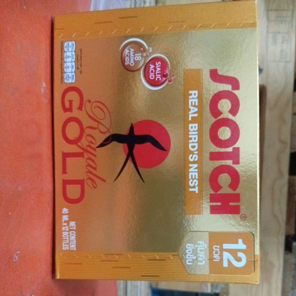 Scotch ຮັງນົກແທ້ Royal Gold 40ml (ແພັກ 12 ຂວດ)