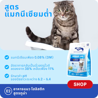 MR.Vet E2 UroGuard™ 5D Matrix อาหารแมว 50g ดูแลระบบทางเดินปัสสาวะและไต ดูแล pH การเกิดนิ่ว โปรตีนสูง 30%
