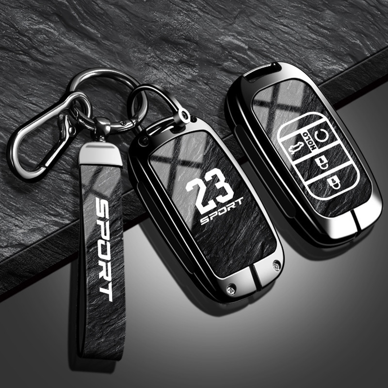 สําหรับHonda HRV Civic FE 2024 2025 HRV 2022-2025 CVR Gen 6 2024 หรูหราสังกะสีชุบTPUรถKey Caseฝาครอบ