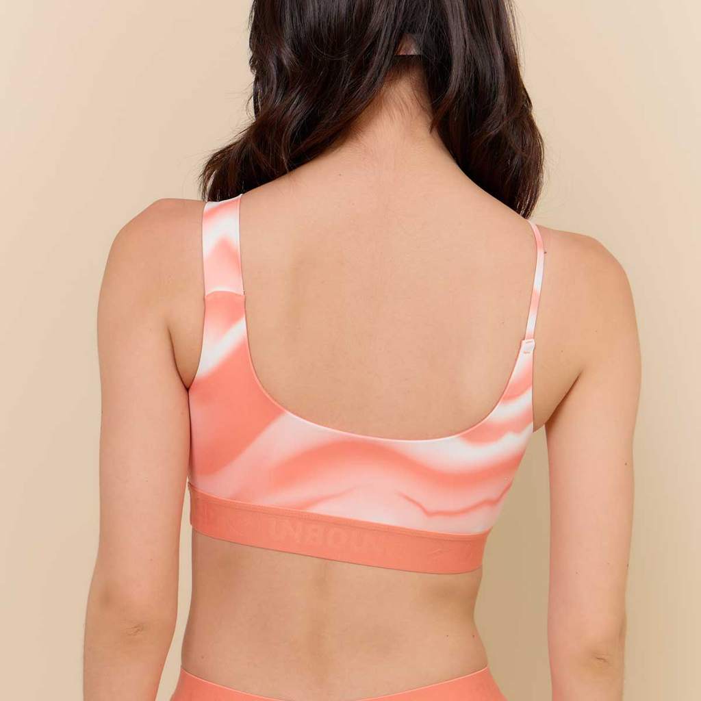UNBOUND TIME RIPPLE SPORTS BRA > PEACH สปอร์ตบราลายน้ำสีพีช (เฉพาะเสื้อ) ราคา ถูกที่สุด ดีลบีเคเค แกลเลอรีภาพที่ 6