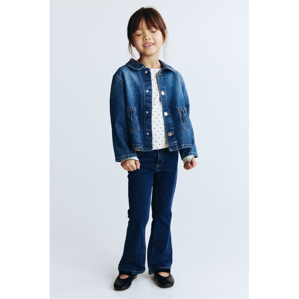 H&M(เอชแอนด์เอ็ม) ยีนส์ขากระดิ่งนุ่มพิเศษ Girls Super Soft Flared Leg Jeans 1309705_1
