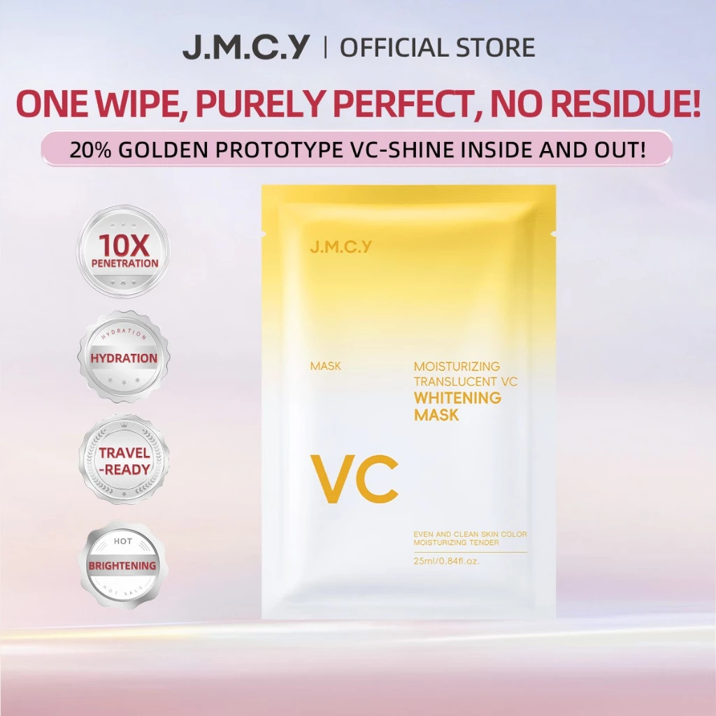 ขายร้อน JMCY VC Brightening Facial Mask Antioxidant Whitening Mask Hydrating Moisturizing Mask Skin 