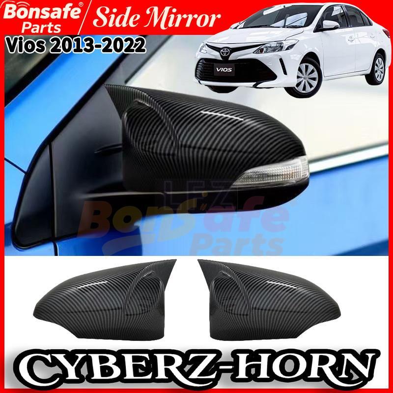 ครอบ กระจกมองข้าง ของแต่ง Toyota Vios gen3 2013-2022 สูงคุณภาพ คาร์บอน ฝาครอบ กระจกข้าง แต่งรถ Carbo