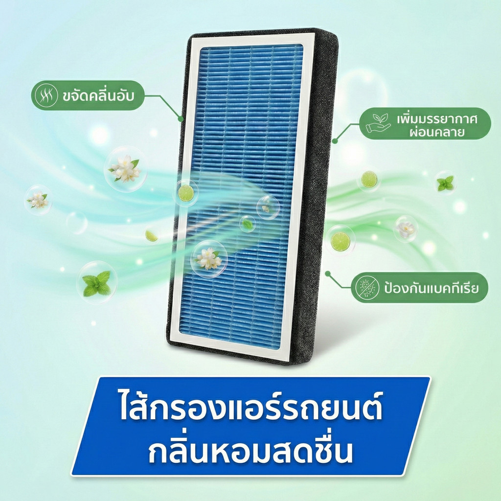 [PM2.5] กรองแอร์ รุ่นมีกลิ่นหอม สำหรับ MG4 / MG S5 EV ( เอ็มจี ) ปี 2022-2026 คาร์บอน ดับกลิ่น ลมแรง