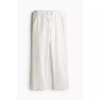 H&M(เอชแอนด์เอ็ม) กางเกง linen แบบสบาย ๆ fit relaxed ผู้ชาย 1259395_1