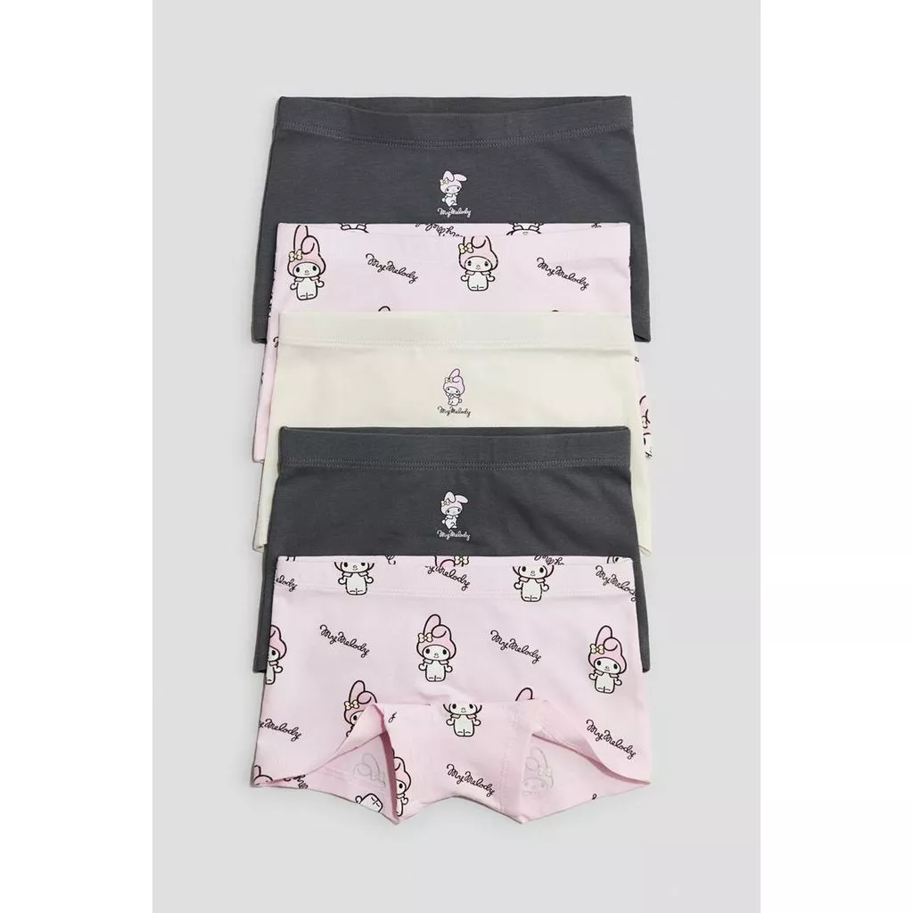 H&M(เอชแอนด์เอ็ม) ชุดบ็อกเซอร์คอตตอน 5 ชิ้น Girls 5-pack cotton boxer briefs 0783893_22