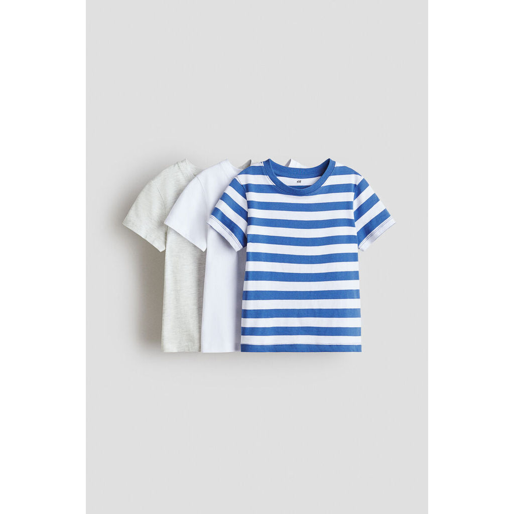 H&M(เอชแอนด์เอ็ม) ชุดเสื้อยืดคอตตอน 3 ชิ้น เด็กชาย 1318275_5